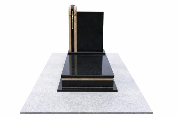 Płyty granitowe wokół nagrobka