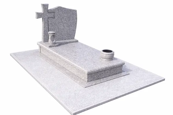 Płyty granitowe wokół nagrobka