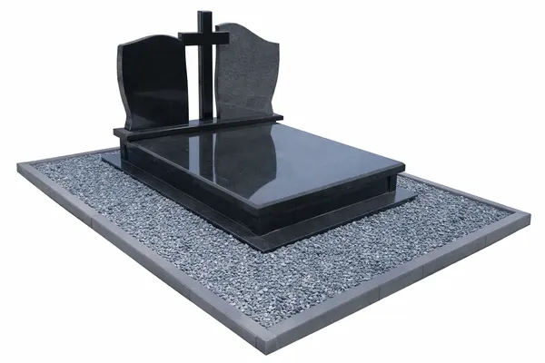 Płyty granitowe wokół nagrobka