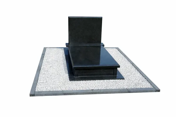 Płyty granitowe wokół nagrobka