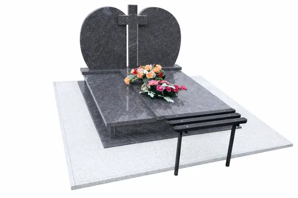 Płyty granitowe wokół nagrobka