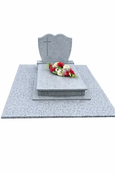 Płyty granitowe wokół nagrobka